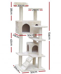 i.Pet Cat Tree Scratching Post Scratcher Tower Condo House Furniture Wood