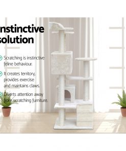 i.Pet Cat Tree Scratching Post Scratcher Tower Condo House Furniture Wood