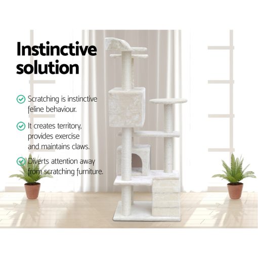 i.Pet Cat Tree Scratching Post Scratcher Tower Condo House Furniture Wood