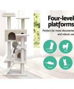 i.Pet Cat Tree Scratching Post Scratcher Tower Condo House Furniture Wood