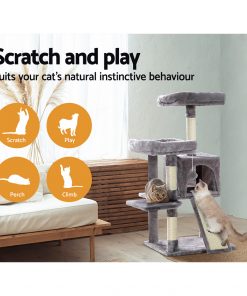 i.Pet Cat Tree Tower Scratching Post Scratcher Wood Condo House Bed Trees