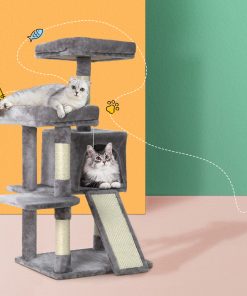 i.Pet Cat Tree Tower Scratching Post Scratcher Wood Condo House Bed Trees