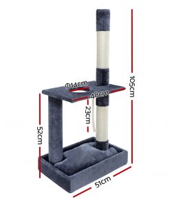 i.Pet Cat Tree Scratching Post Scratcher Tower Condo House Grey