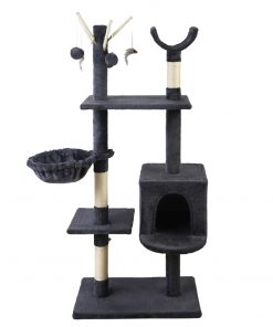 i.Pet Cat Tree 140cm Trees Scratching Post Scratcher Tower Condo House Furniture Wood