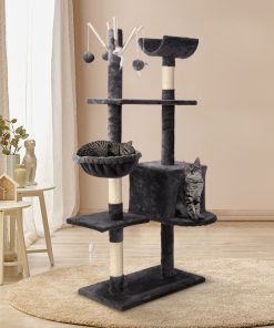 i.Pet Cat Tree 140cm Trees Scratching Post Scratcher Tower Condo House Furniture Wood