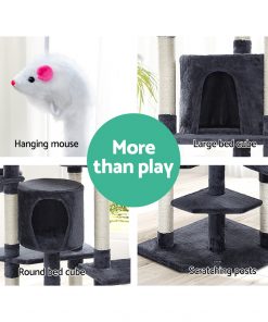 i.Pet Cat Tree 203cm Trees Scratching Post Scratcher Tower Condo House Furniture Wood