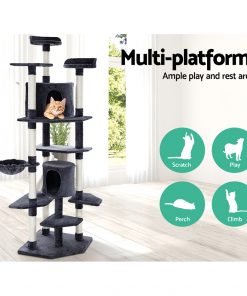 i.Pet Cat Tree 203cm Trees Scratching Post Scratcher Tower Condo House Furniture Wood