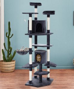 i.Pet Cat Tree 203cm Trees Scratching Post Scratcher Tower Condo House Furniture Wood