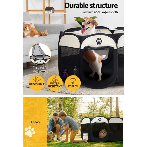 i.Pet Pet Dog Playpen Enclosure Crate 8 Panel Play Pen Tent Bag Fence Puppy