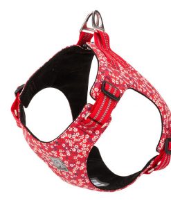 Floral Doggy Harness - 2 Colors (Red & Saxony Blue)