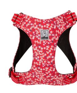 Floral Doggy Harness - 2 Colors (Red & Saxony Blue)