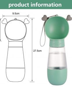 Portable Dog Water Bottle with Food Container Leak Proof Dog Water Dispenser