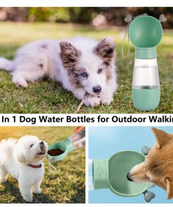 Portable Dog Water Bottle with Food Container Leak Proof Dog Water Dispenser