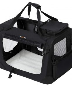 FEANDREA Dog Kennel Transport Box Folding Fabric Pet Carrier