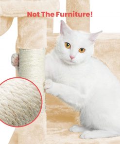 FLOOFI 150cm Plush Cat Condo Cat Tree Beige FI-CT-157-BJ