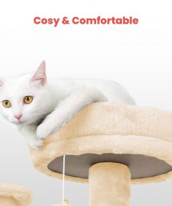 FLOOFI 150cm Plush Cat Condo Cat Tree Beige FI-CT-157-BJ