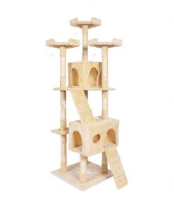 Floofi 170cm Plush Cat Condo Cat Tree Beige FI-CT-162-ZZ