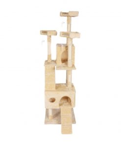 Floofi 170cm Plush Cat Condo Cat Tree Beige FI-CT-162-ZZ