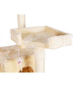 Floofi 170cm Plush Cat Condo Cat Tree Beige FI-CT-162-ZZ