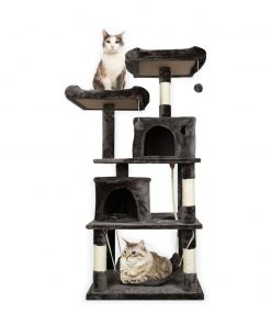 FLOOFI 145cm Plush Cat Condo Cat Tree Dark Grey FI-CT-156-BJ