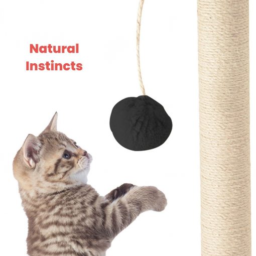 FLOOFI 145cm Plush Cat Condo Cat Tree Dark Grey FI-CT-156-BJ