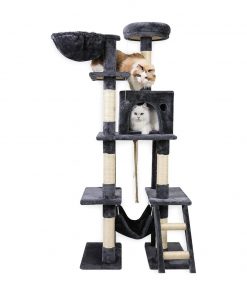 Floofi 155cm Plush Cat Condo Cat Tree Dark Grey FI-CT-173-ZZ