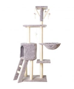 Floofi 138 cm 5 Layer Plush Cat Condo Cat Tree