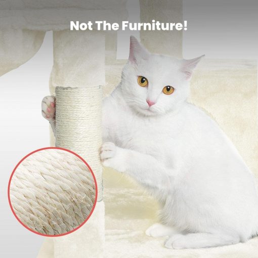 Floofi 97cm Adjustable Base Plush Cat Tree