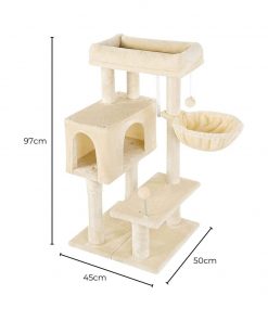 Floofi 97cm Adjustable Base Plush Cat Tree