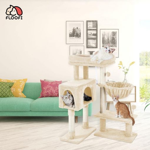 Floofi 97cm Adjustable Base Plush Cat Tree