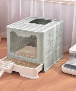 Floofi Foldable Litter Box (Blue, Pink, Grey)