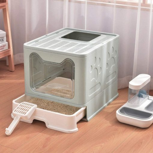 Floofi Foldable Litter Box (Blue, Pink, Grey)