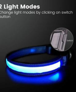 Floofi Solar USB Rechargable LED Dog Collar