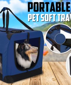 Paw Mate Blue Portable Soft Dog Cage Crate Carrier