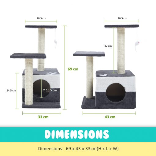 Paw Mate Cat Tree Mono Multi Level Scratcher