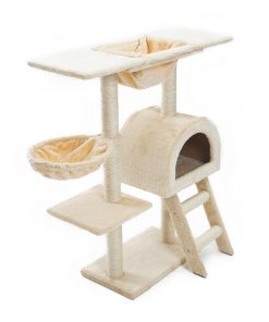 Paw Mate Beige Cat Tree Atacama Multi Level Scratcher