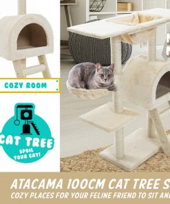 Paw Mate Beige Cat Tree Atacama Multi Level Scratcher