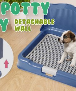 PS KOREA Blue Dog Pet Potty Tray Training Toilet