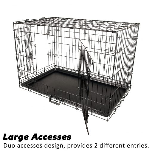 Paw Mate Wire Dog Cage Crate 24in with Tray + Cushion Mat + Cover Combo