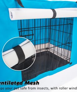 Paw Mate Wire Dog Cage Crate 24in with Tray + Cushion Mat + Cover Combo