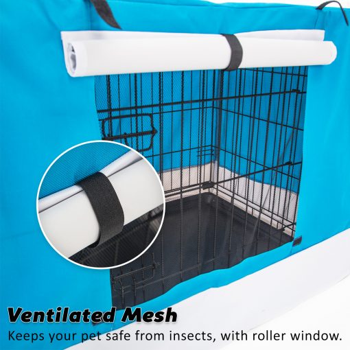 Paw Mate Wire Dog Cage Crate 24in with Tray + Cushion Mat + Cover Combo