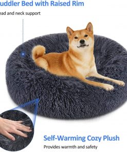 Soft Dog Bed Round Washable Plush Pet Kennel Cat Bed Mat Sofa - 3 Sizes