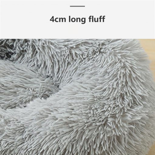 Pet Dog Bed Bedding Warm Plush Round Comfort Dog Nest