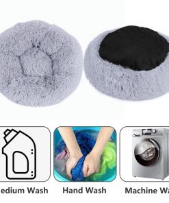 Pet Dog Bed Bedding Warm Plush Round Comfort Dog Nest