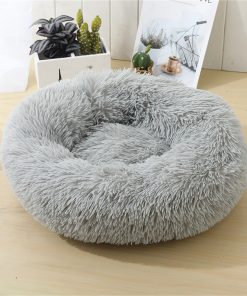 Pet Dog Bed Bedding Warm Plush Round Comfort Dog Nest