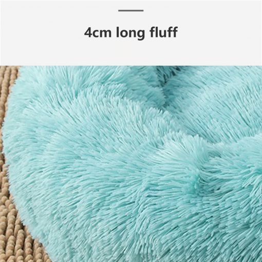 Pet Dog Bedding Warm Plush Round Comfortable Nest Comfy Sleep Kennel