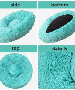 Pet Dog Bedding Warm Plush Round Comfortable Nest Comfy Sleep Kennel