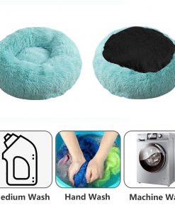 Pet Dog Bedding Warm Plush Round Comfortable Nest Comfy Sleep Kennel