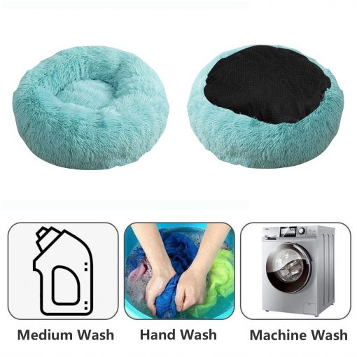 Pet Dog Bedding Warm Plush Round Comfortable Nest Comfy Sleep Kennel