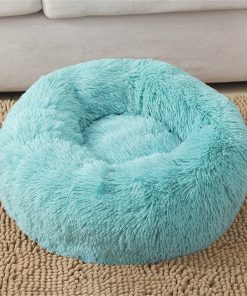 Pet Dog Bedding Warm Plush Round Comfortable Nest Comfy Sleep Kennel